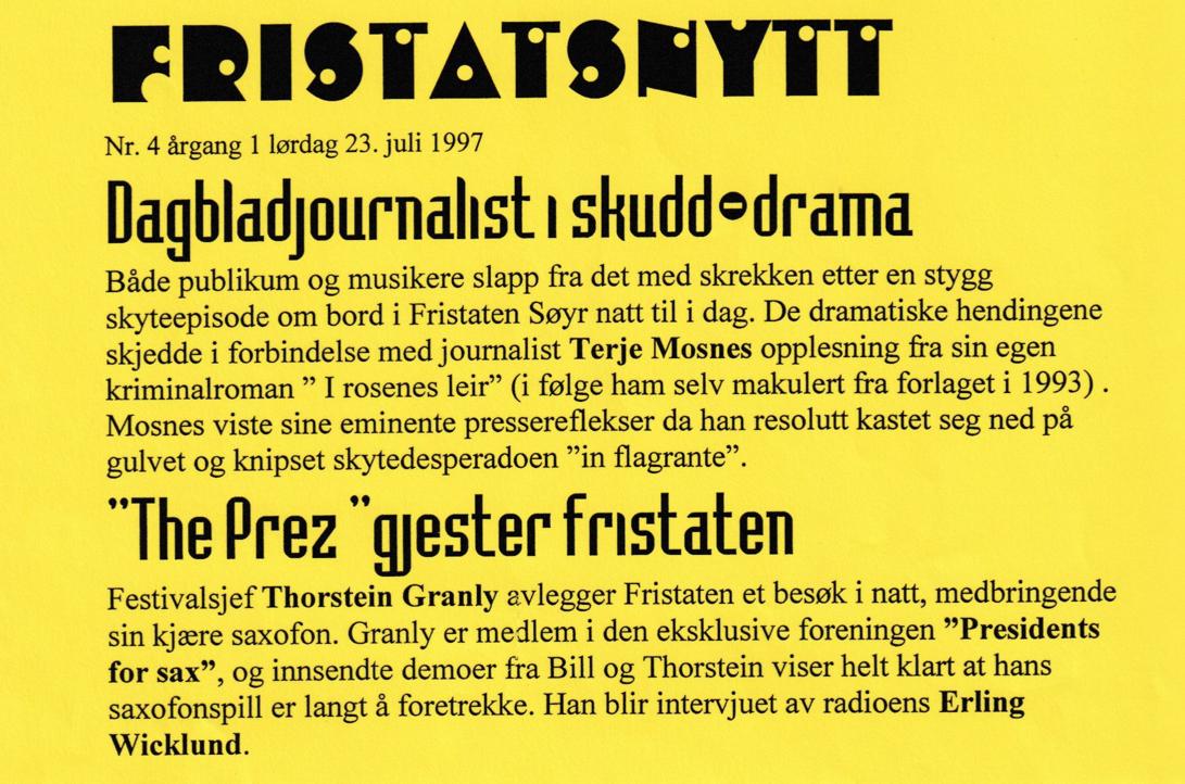 Fristatsnytt - Søyr i Molde 1997