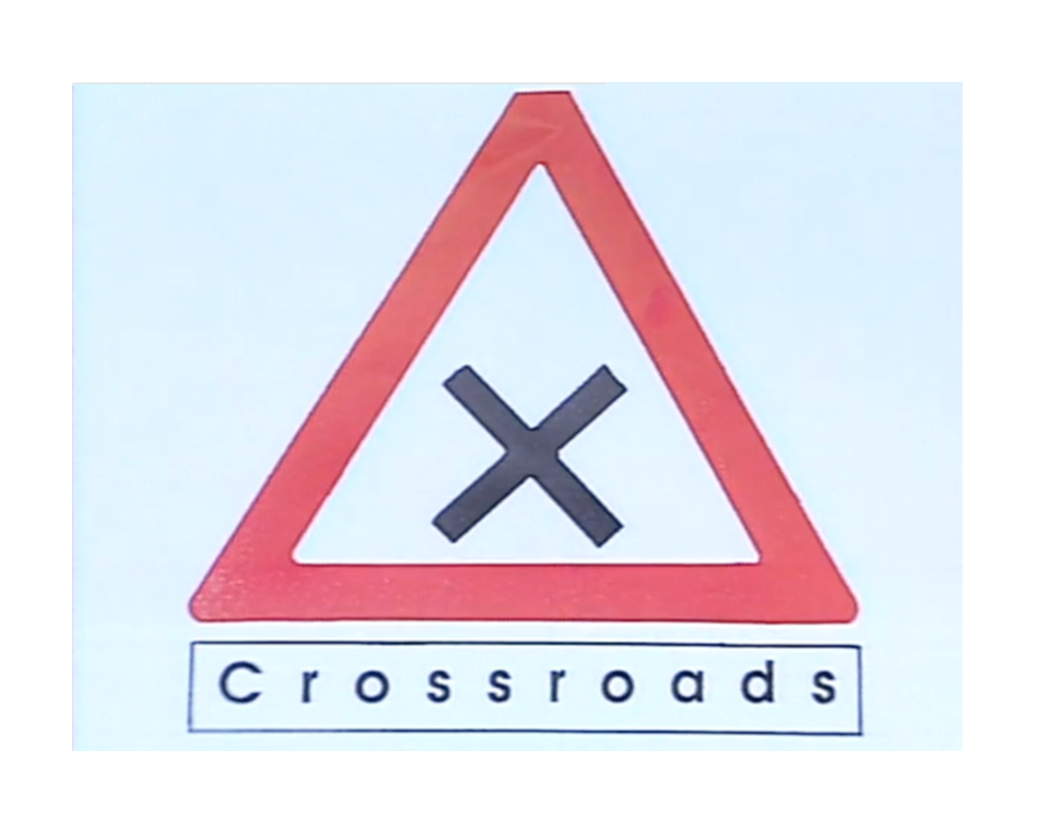 Crossroads sign