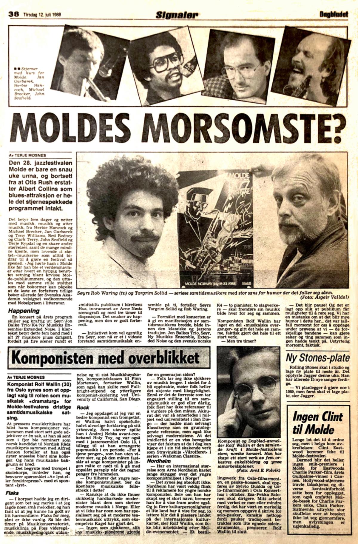 Dagbladet 12. juli 1988